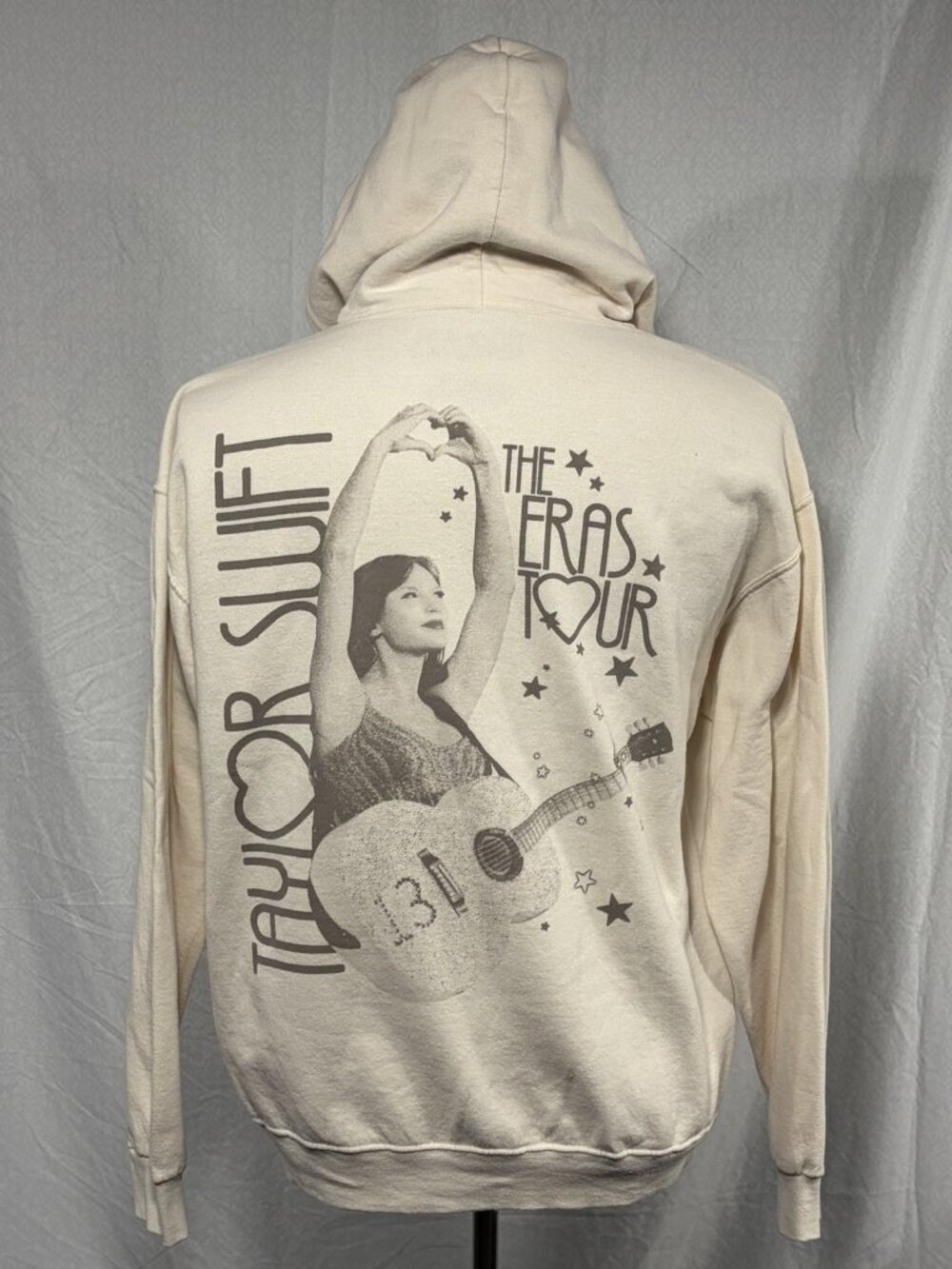 Taylor Swift Eras Tour Adult Hoodie Large Double SIded Graphic Music Thick Beige